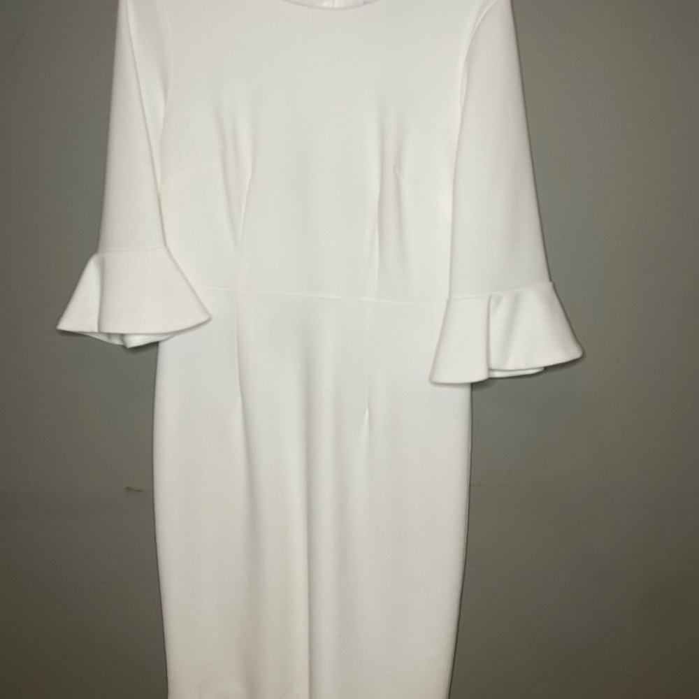 Shelby & Palmer White Long Sleeve Dress
